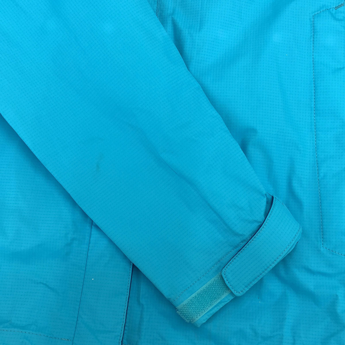 THE NORTH FACE ザノースフェイス ロゴ刺繍 フード付き ナイロンジャケット M ブルー系 アウトドア A57Y レディース