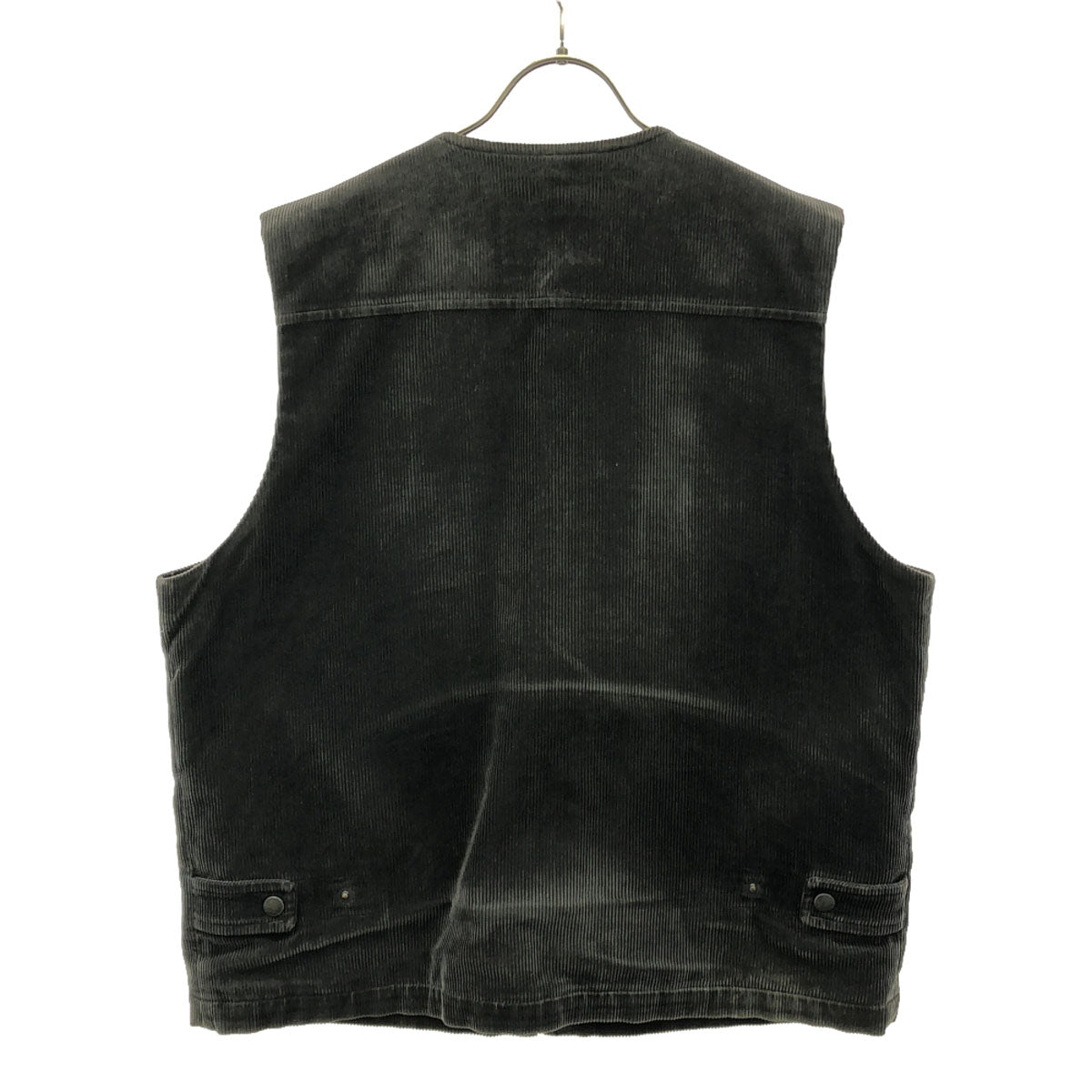 BURBERRY LONDON バーバリーロンドン 日本製 三陽商会 コーデュロイ ジップ ベスト F グレー 裏チェック メンズ