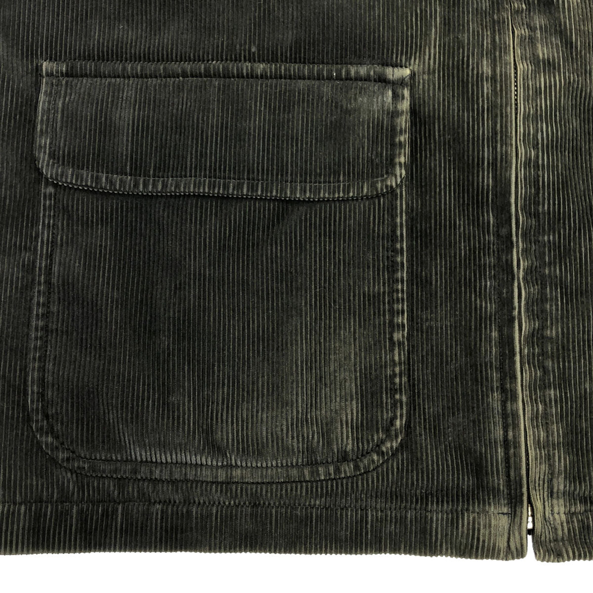 BURBERRY LONDON バーバリーロンドン 日本製 三陽商会 コーデュロイ ジップ ベスト F グレー 裏チェック メンズ