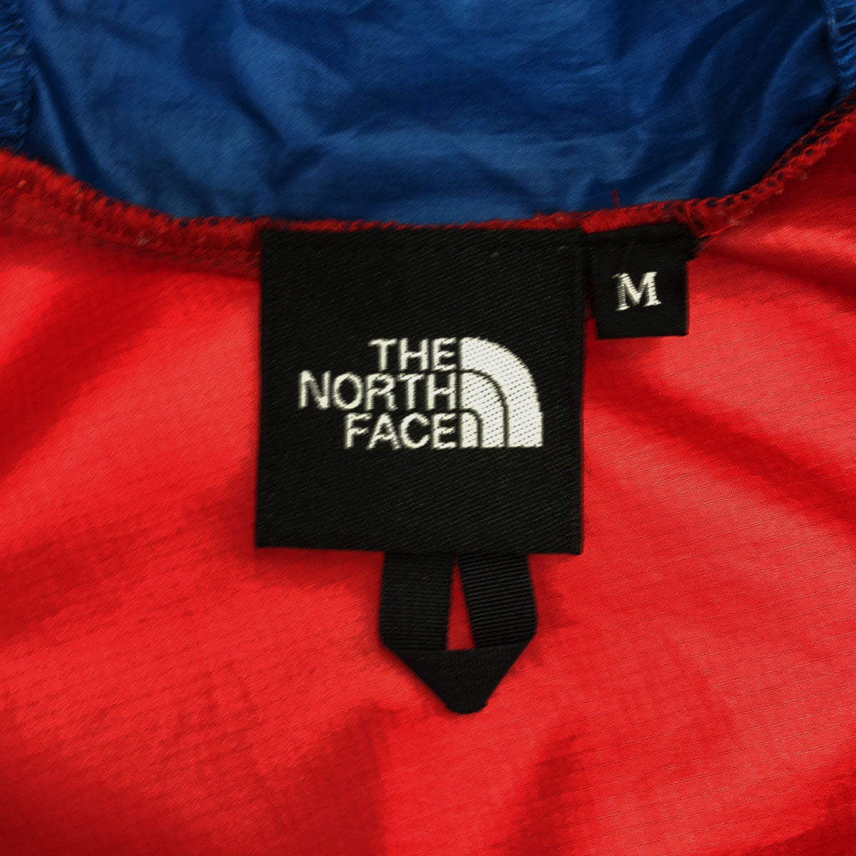 THE NORTH FACE ザノースフェイス ロゴ刺繍 マウンテンパーカー M ネイビー×レッド アウトドア NP21229 メンズ