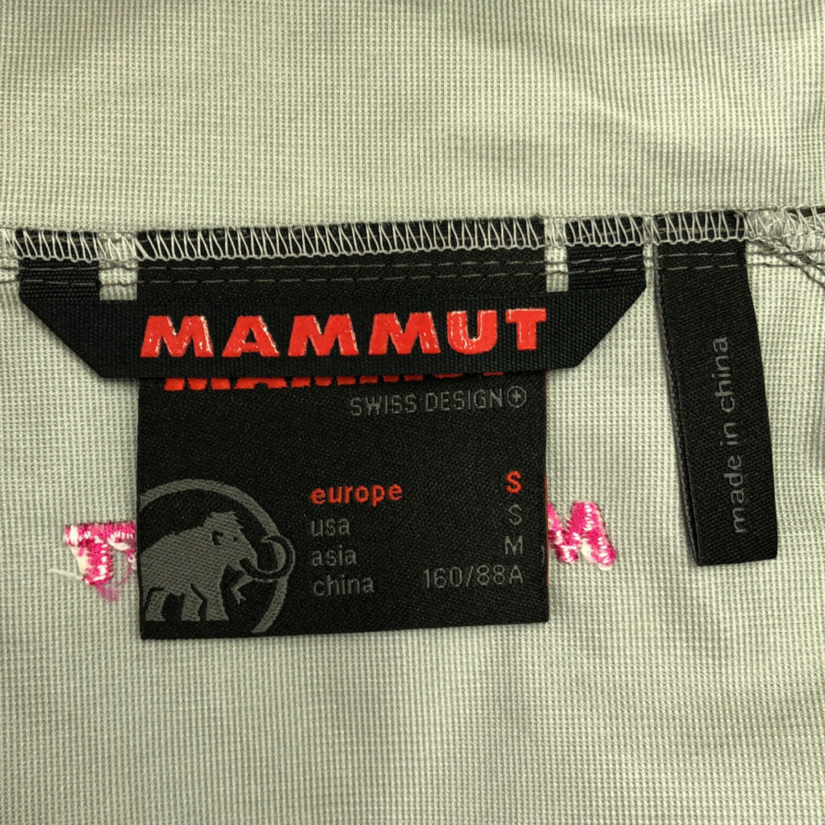 Mammut マムート ロゴ刺繍 フーディー ナイロンジャケット S カーキ ダブルジップ アウトドア レディース