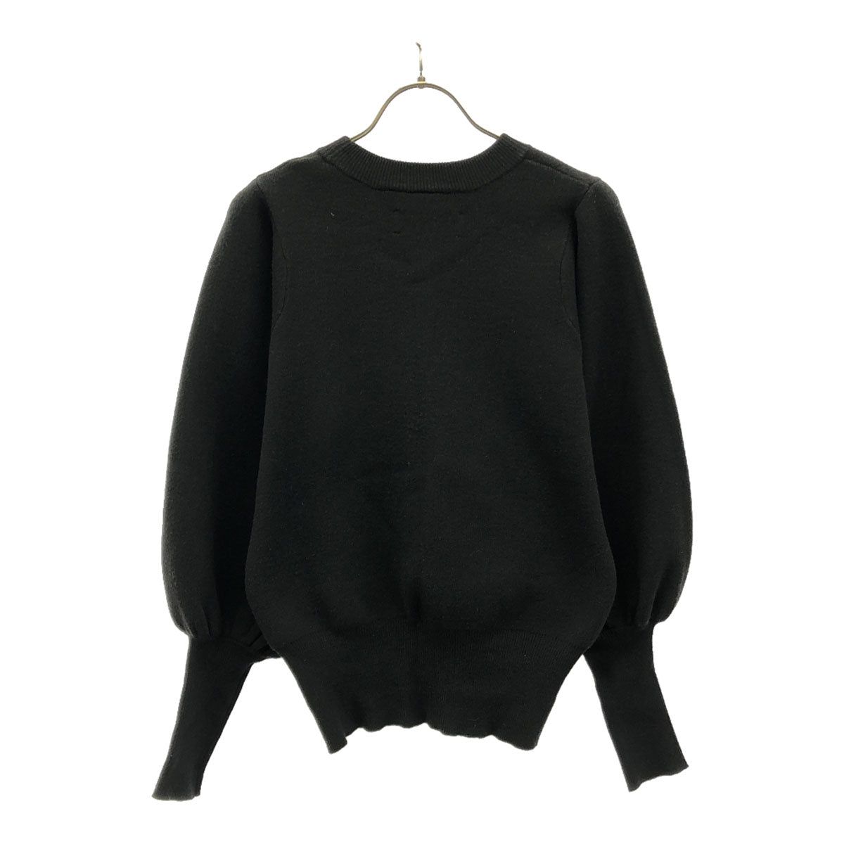 AMERI UNDRESSED アメリ 長袖 クルーネック ニット F ブラック セーター レディース
