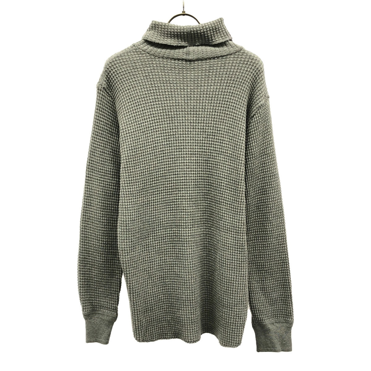 markaware マーカウェア 日本製 長袖 ワッフル タートルネック カットソー 2 グレー レディース