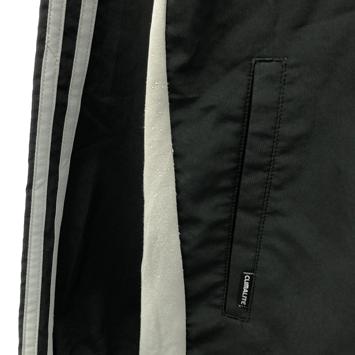 adidas アディダス CLIMA365 ロゴ刺繍 スポーツジャケット L ブラック×ライトグレー トレーニング メンズ