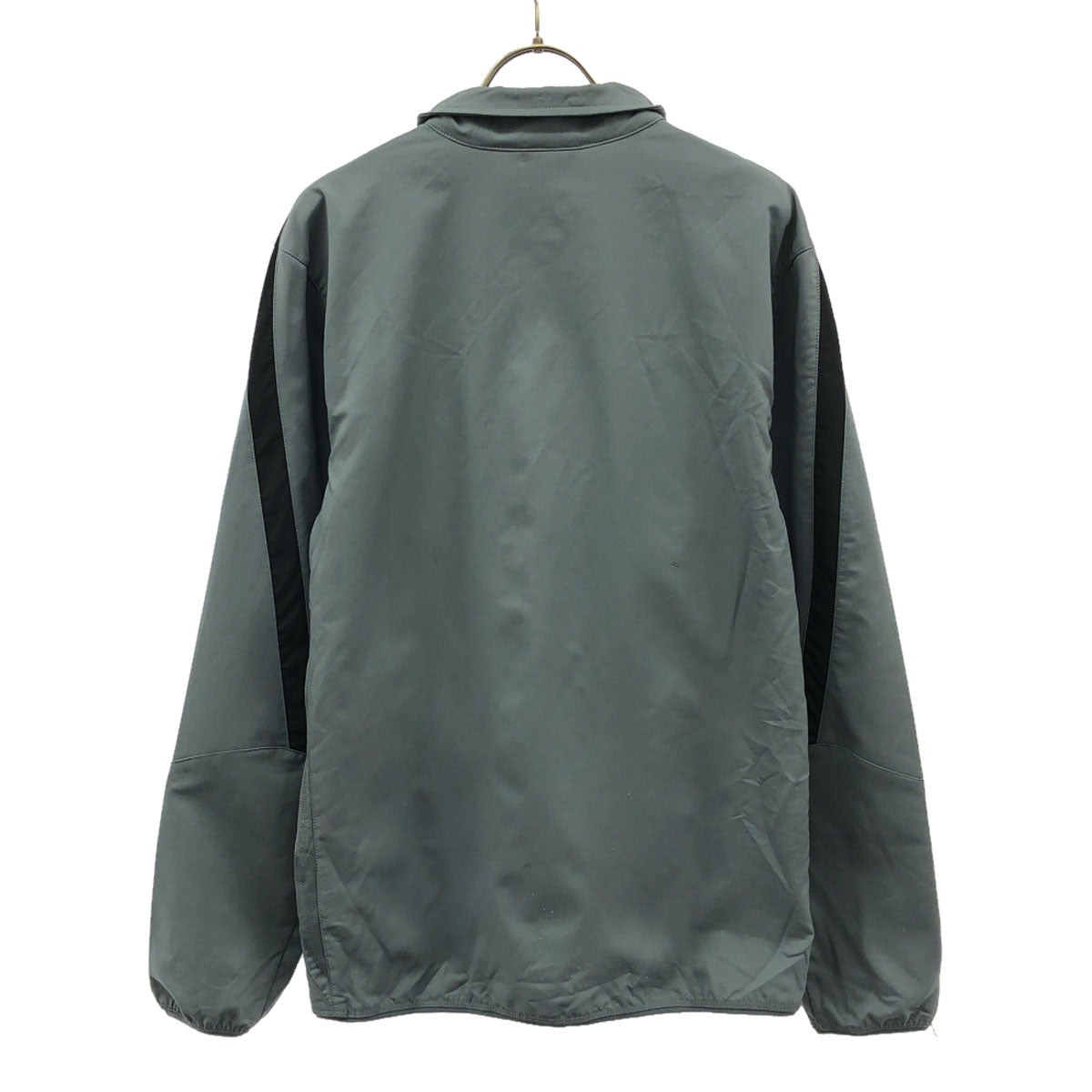 NIKE ナイキ ロゴプリント スポーツジャケット S グレー×ブラック DRI-FIT トレーニング メンズ