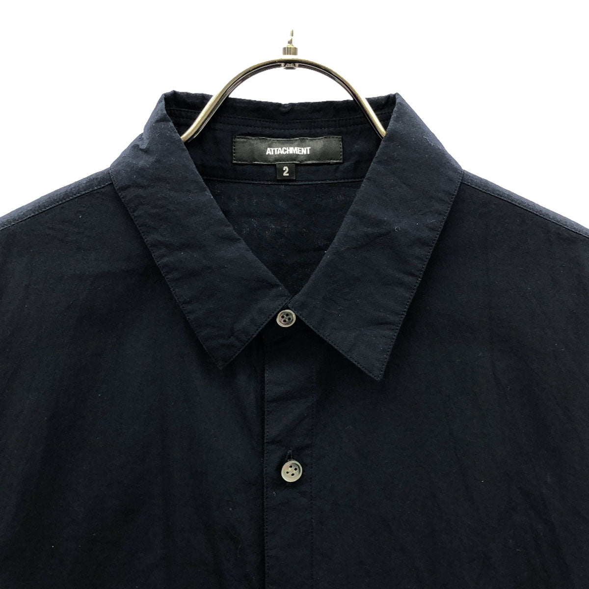 ATTACHMENT アタッチメント 日本製 長袖 シャツ 2 ネイビー メンズ