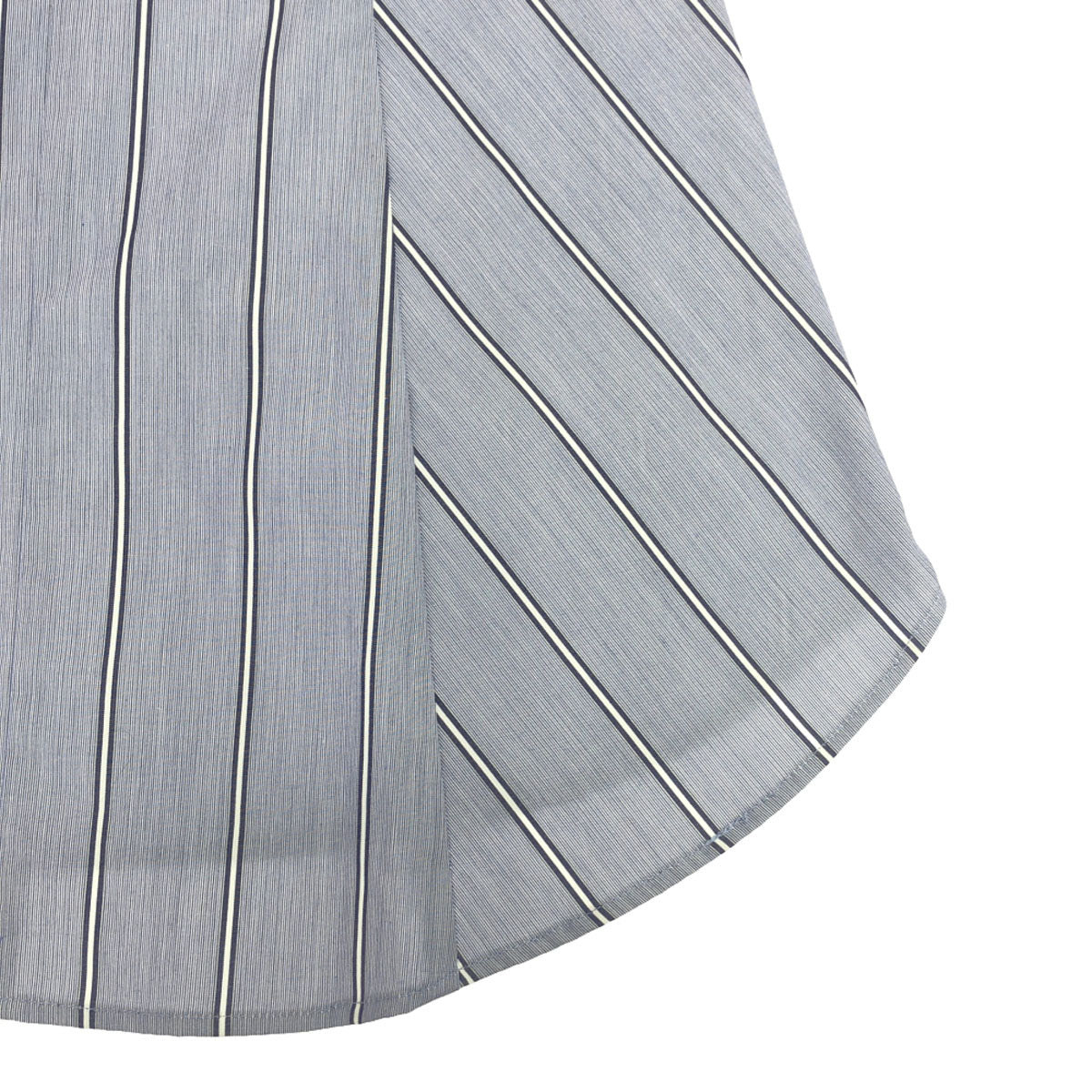 AMERI UNDRESSED アメリ ストライプ 長袖 バルーンスリーブ シェイプ コットンシャツ F ブルー系 レディース