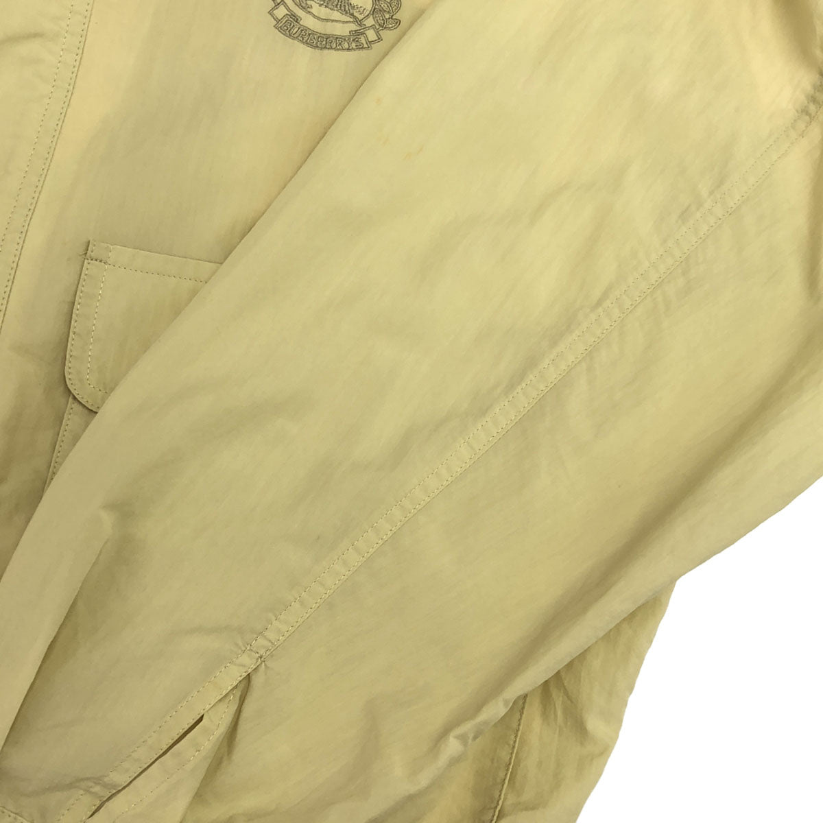 Burberrys バーバリーズ 90s オールド ロゴ刺繍 ジップジャケット L ベージュ メンズ