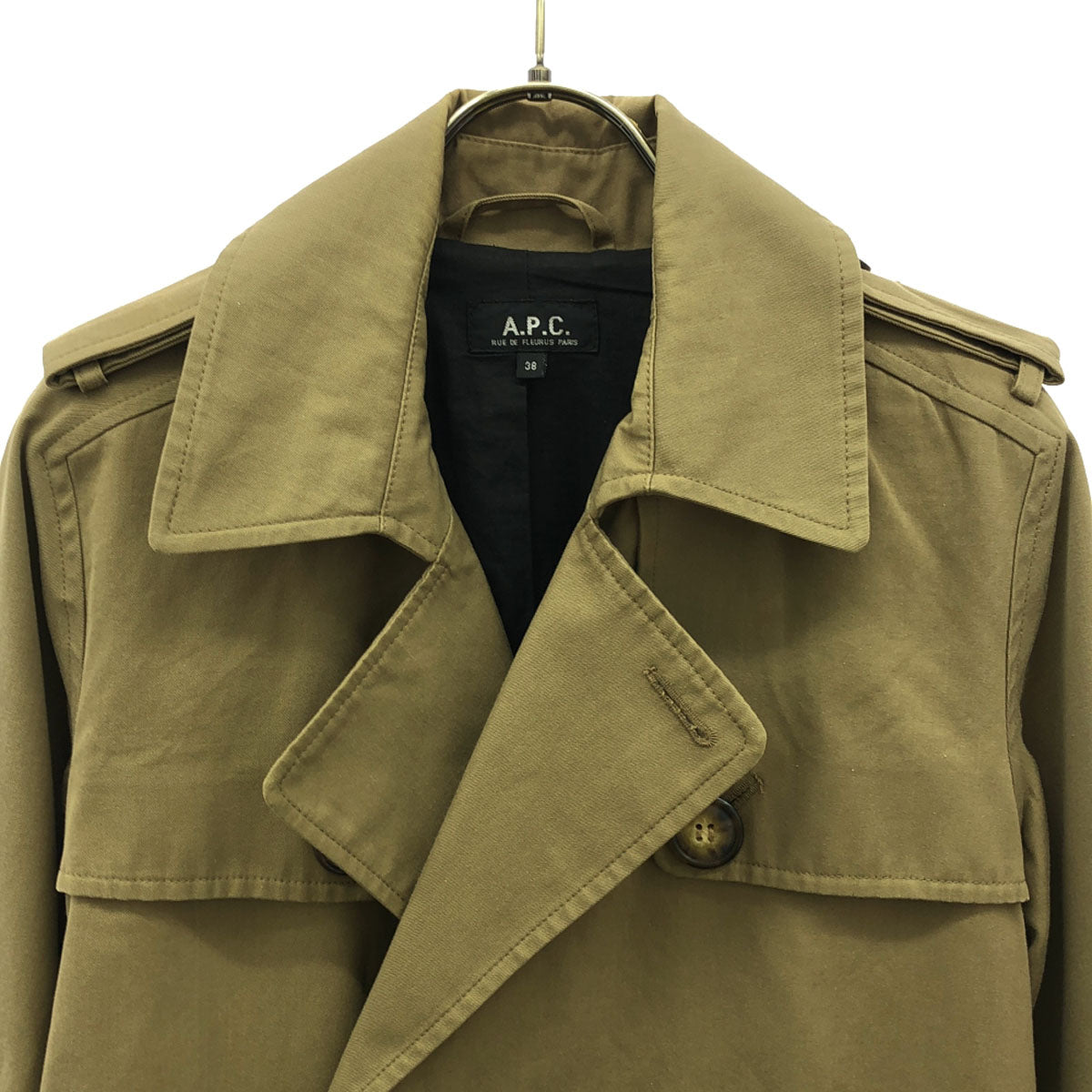 A.P.C. アーペーセー トレンチコート 38 ブラウン レディース