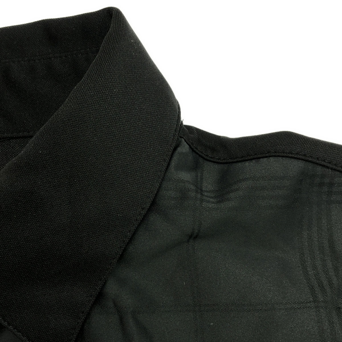 PUMA プーマ ロゴ刺繍 チェック柄 ゴルフ 長袖 ポロシャツ XO ブラック トレーニング メンズ