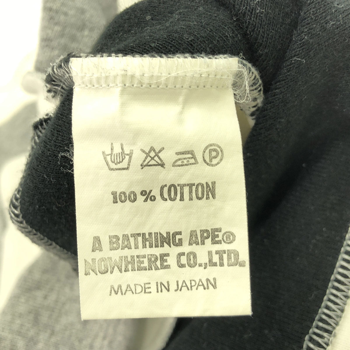 A BATHING APE アベイシングエイプ 日本製 ボーダー柄 長袖 Tシャツ M ロンT メンズ