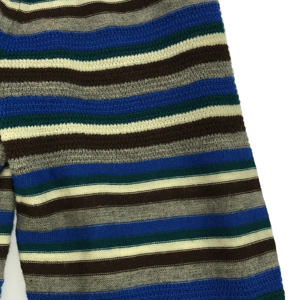 MACKINTOSH PHILOSOPHY マッキントッシュフィロソフィー 日本製 三陽商会 ウール100% ボーダー柄 長袖 ポロシャツ M ニット メンズ