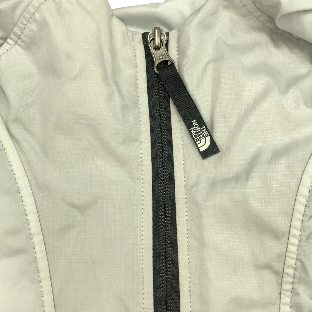 THE NORTH FACE ザノースフェイス ロゴプリント ハーフジップ マウンテンパーカー L(14/16) ホワイト アウトドア キッズ