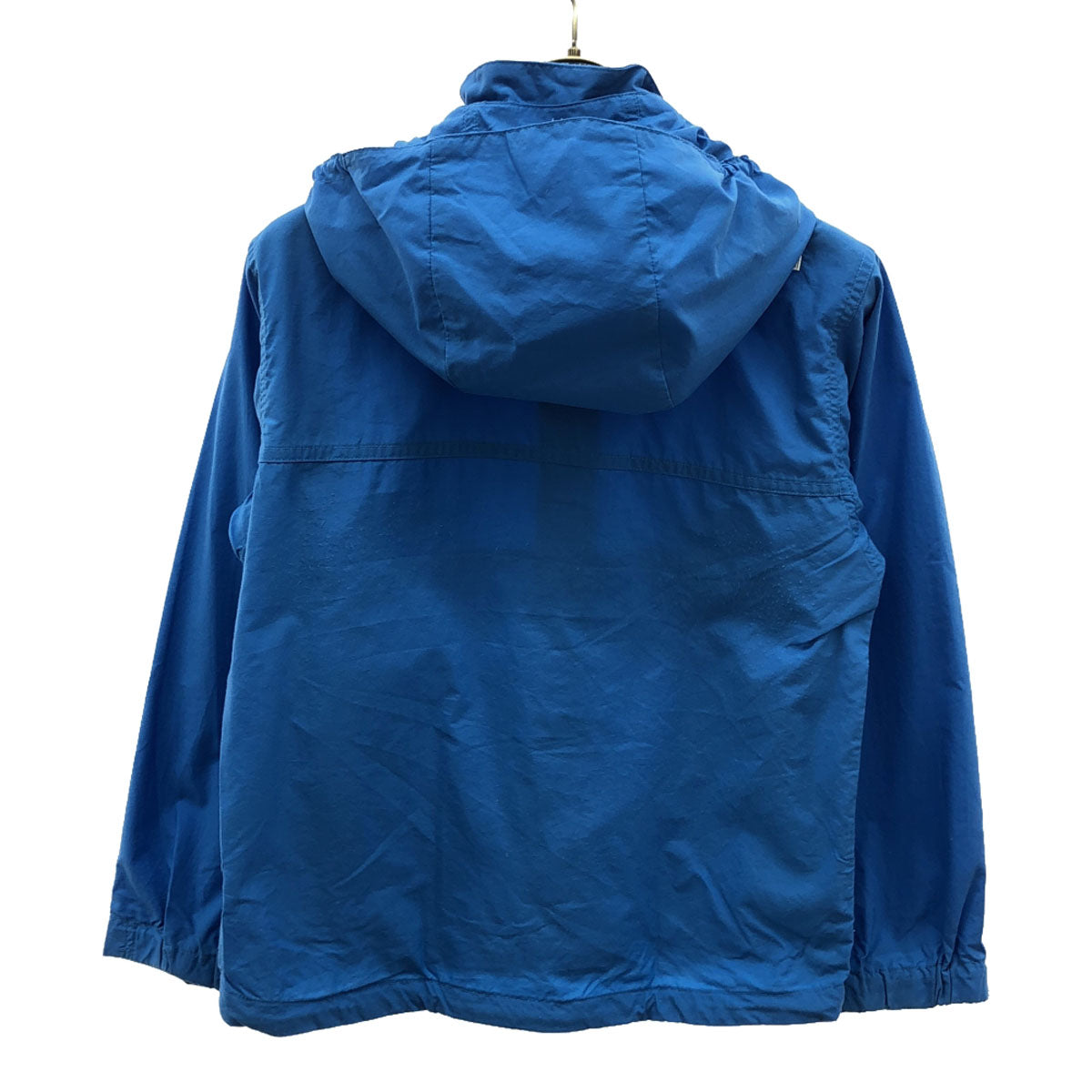THE NORTH FACE ザノースフェイス ロゴ刺繍 2WAY コンパクト ナイロンジャケット 140 ブルー アウトドア NPJ21810 フード収納可能 キッズ