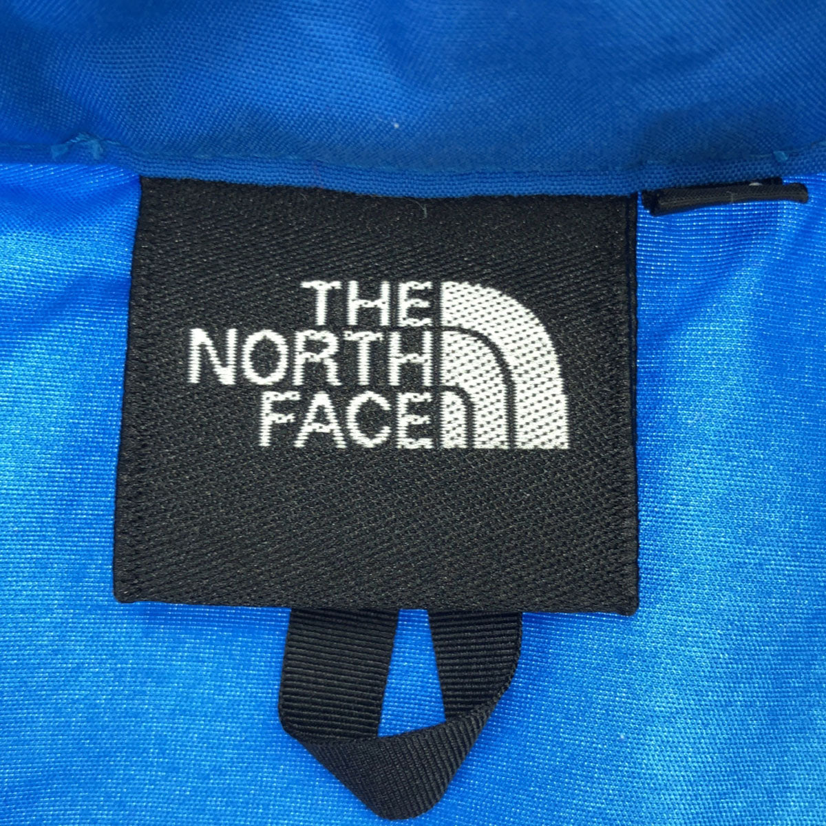 THE NORTH FACE ザノースフェイス ロゴ刺繍 2WAY コンパクト ナイロンジャケット 140 ブルー アウトドア NPJ21810 フード収納可能 キッズ