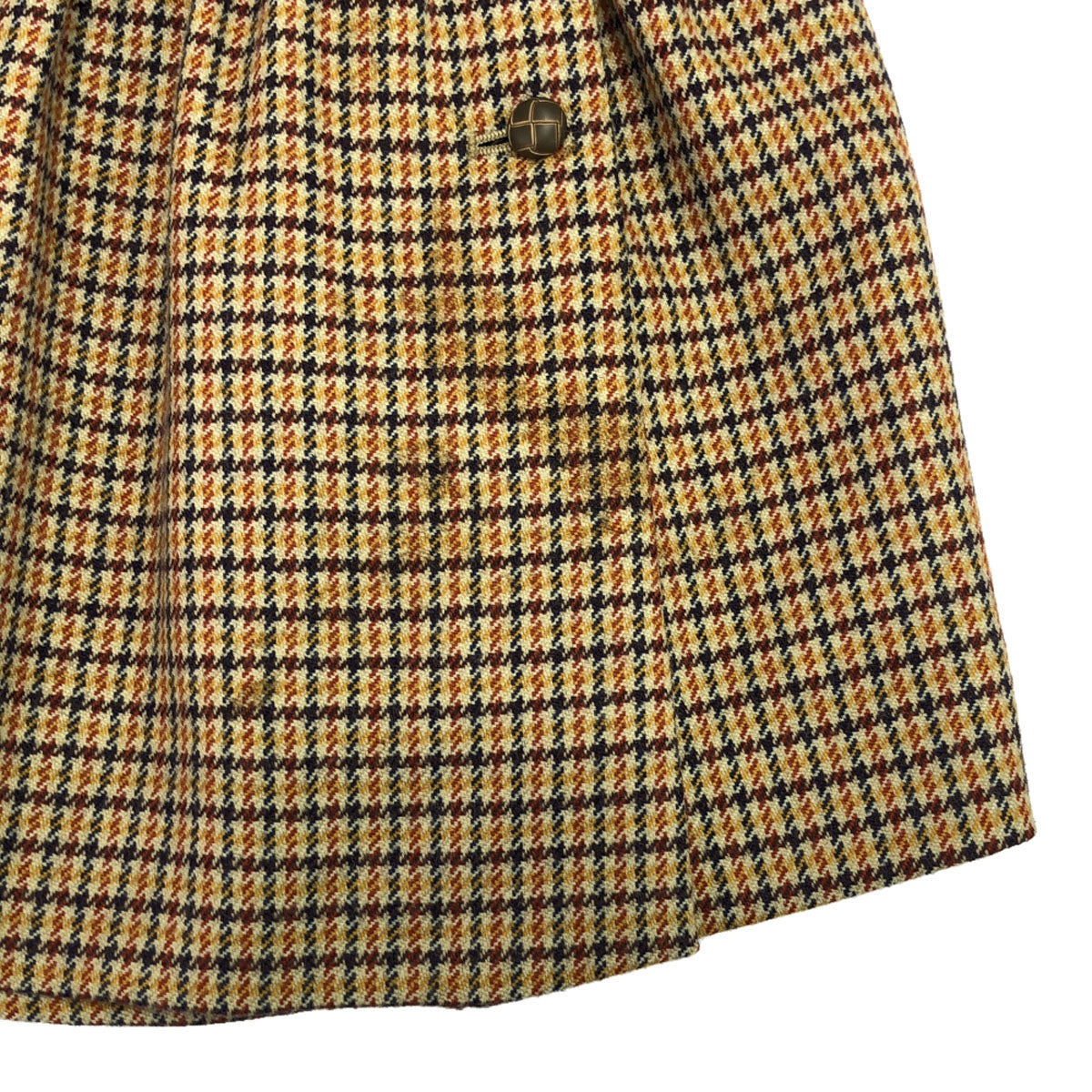 Dior ディオール 日本製 千鳥格子柄 カシュクール ジャンパースカート 100A ブラウン系 裏地付き Diorjunior キッズ