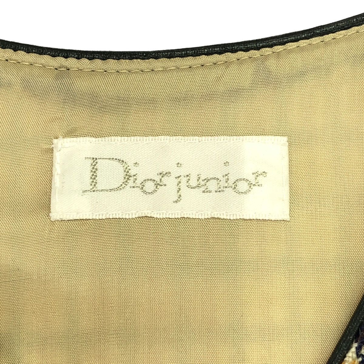 Dior ディオール 日本製 千鳥格子柄 カシュクール ジャンパースカート 100A ブラウン系 裏地付き Diorjunior キッズ