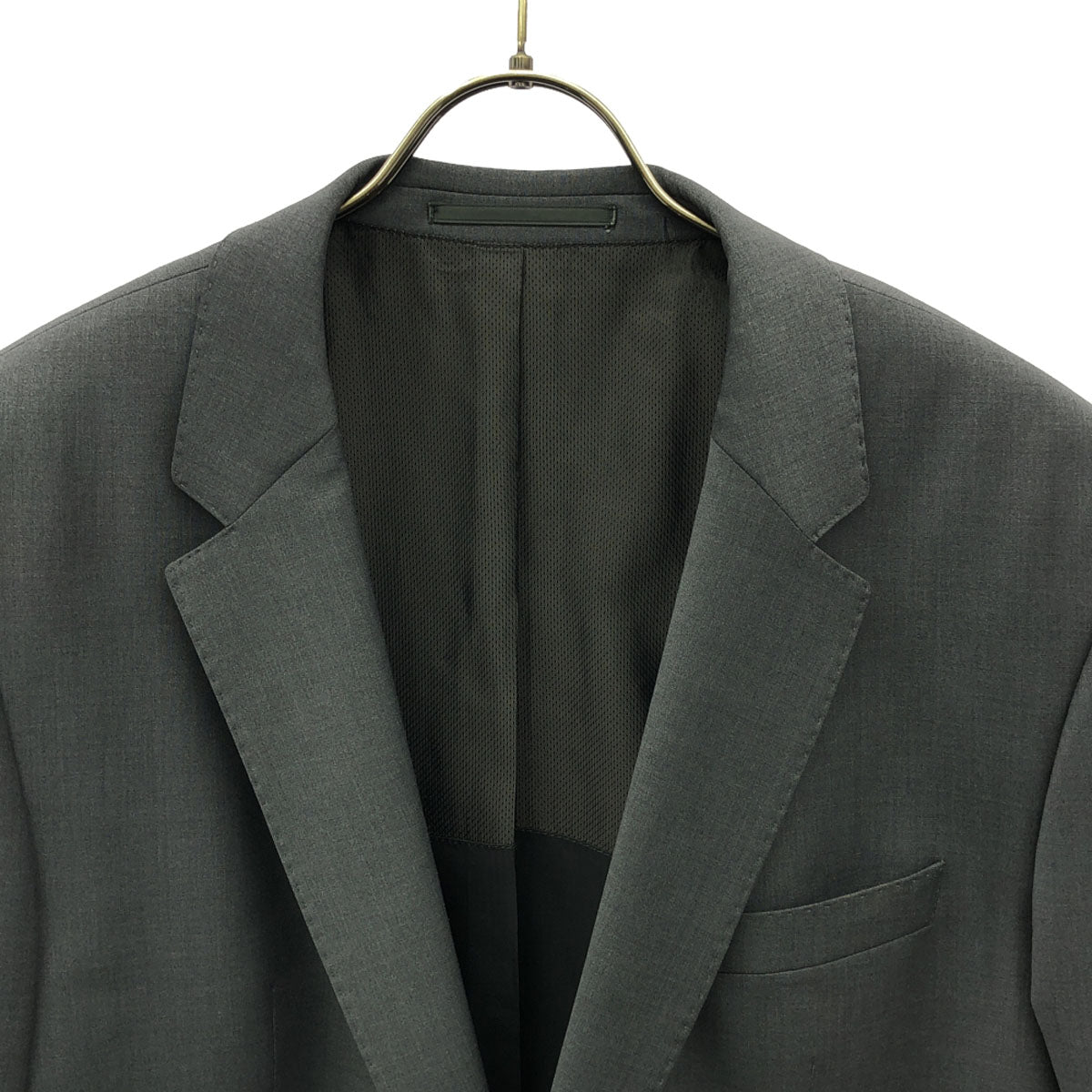 BOSS HUGO BOSS ボスヒューゴボス ウールブレンド ストレッチ テーラードジャケット 52 グレー メンズ