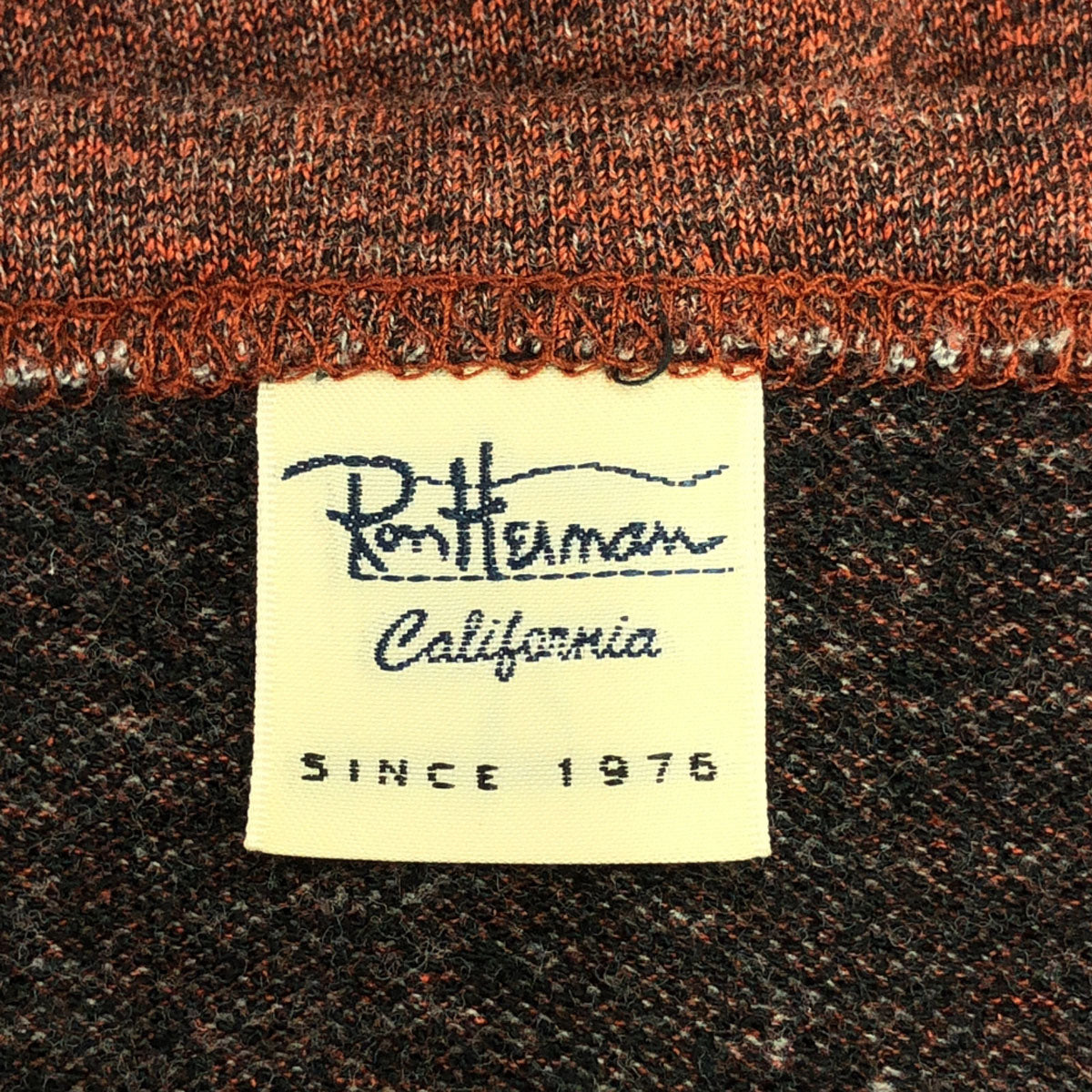 Ron Herman ロンハーマン 日本製 長袖 クルーネック コットン カットソー S ボルドー ポケット付き メンズ