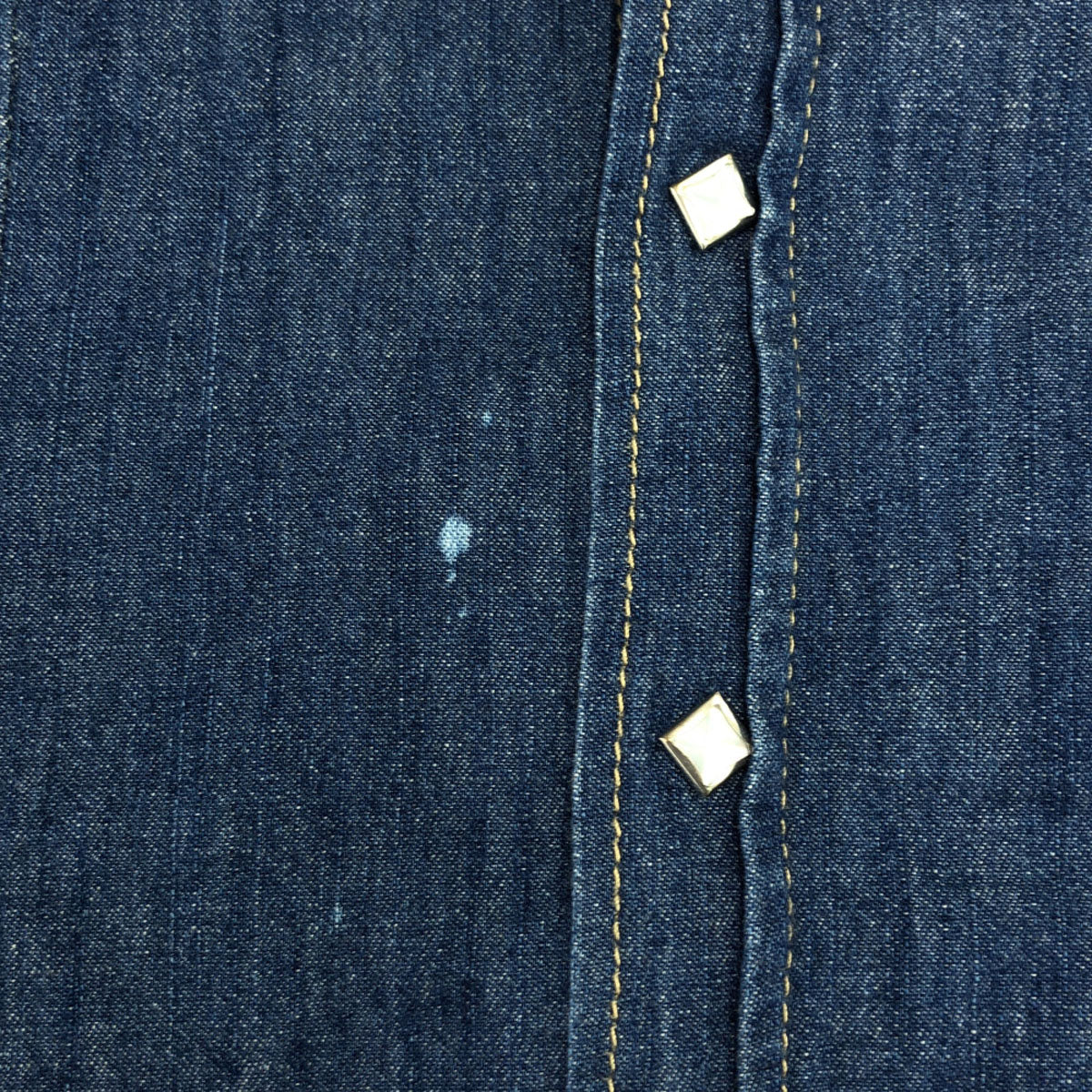 EFFECTEN エフェクテン 長袖 スタッズボタン デニム ウエスタンシャツ 2 ブルー メンズ