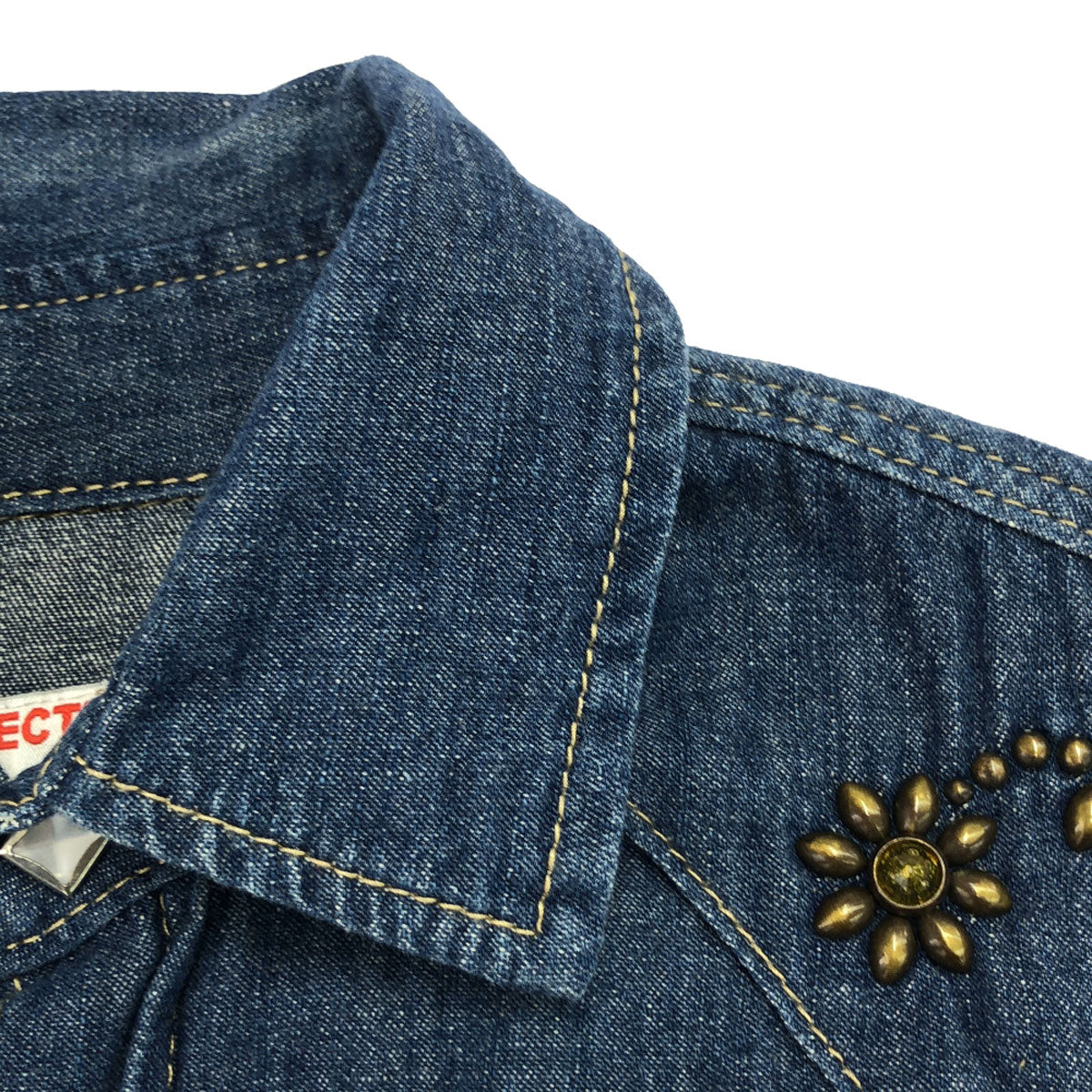 EFFECTEN エフェクテン 長袖 スタッズボタン デニム ウエスタンシャツ 2 ブルー メンズ