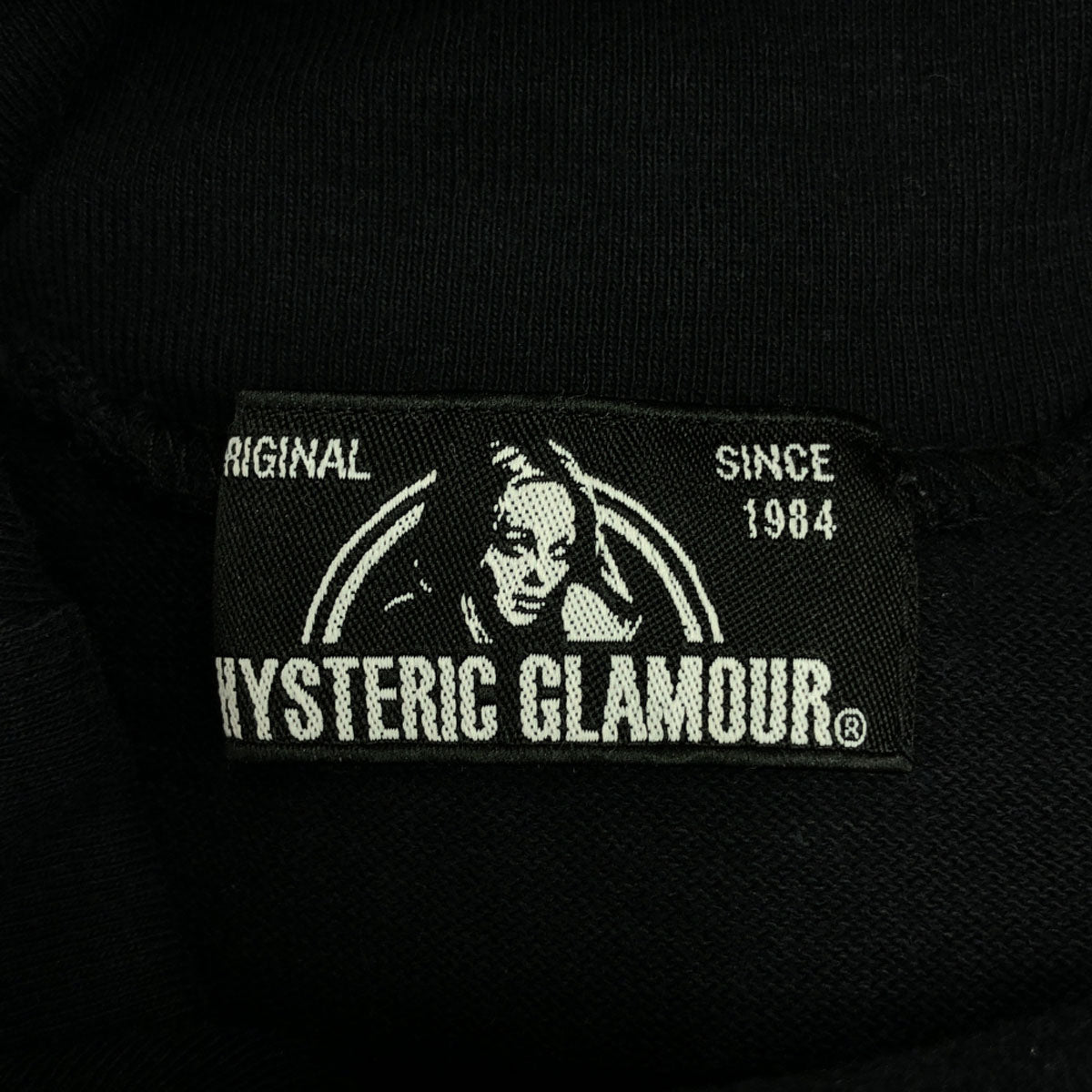 HYSTERIC GLAMOUR ヒステリックグラマー ロゴ刺繍 長袖 タートルネック カットソー FREE ブラック ロンT メンズ