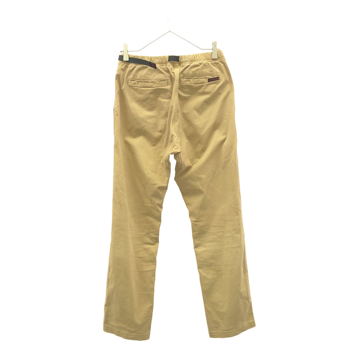 Gramicci グラミチ ロゴワッペン クライミング チノパンツ M ベージュ アウトドア ウェビングベルト ウエストゴム メンズ