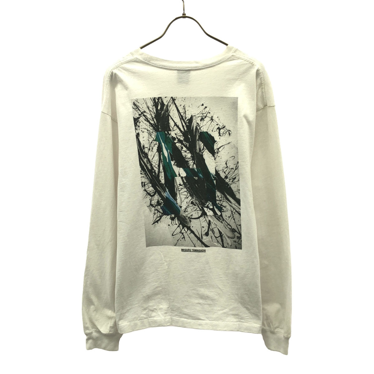 HUF ハフ バックプリント 長袖 Tシャツ L ホワイト ロンT カットソー メンズ