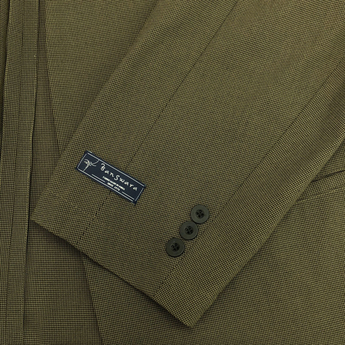 MAISON SPECIAL メゾンスペシャル 千鳥柄 ノーカラージャケット 46 ブラウン Banswara メンズ