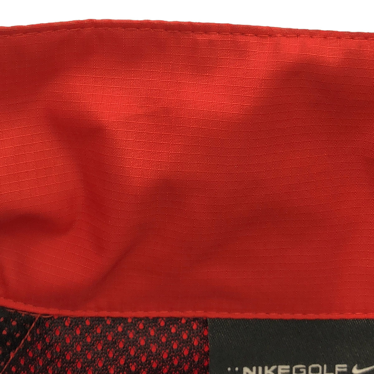 NIKE ナイキ ロゴプリント ゴルフ ウインドブレーカー M レッド ダブルファスナー トレーニング ジャケット メンズ