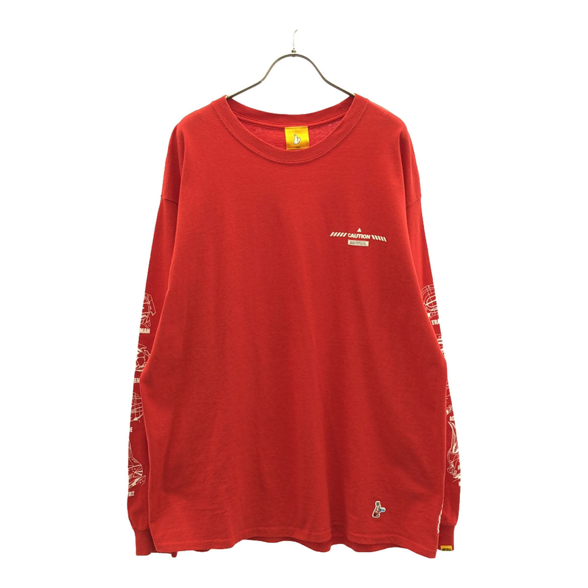 FR2 エフアールツー プリント柄 長袖 Tシャツ L レッド ロンT ULTRAMAN メンズ
