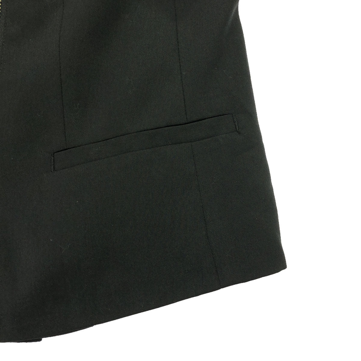 ARMANI EXCHANGE アルマーニ エクスチェンジ ノーカラー ジップジャケット S/P ブラック レディース