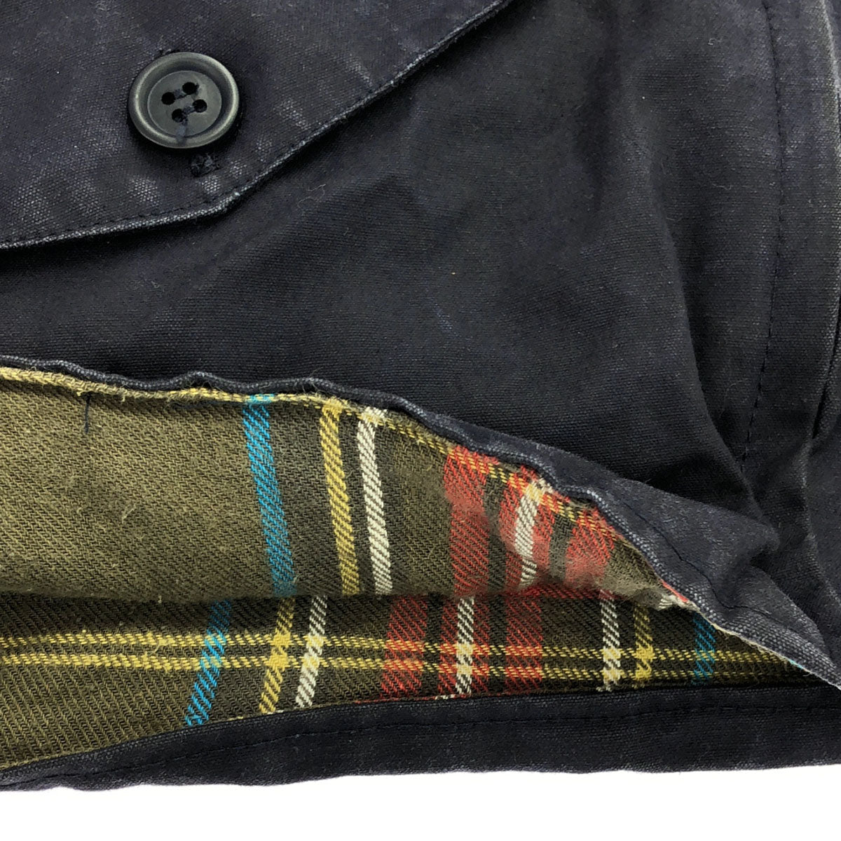 GRENFELL グレンフェル 英国製 スイングトップ 34 ネイビー 裏チェック ジャケット メンズ