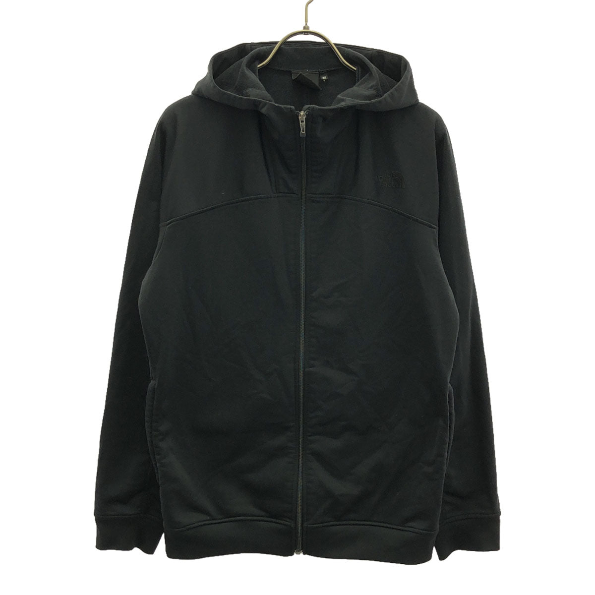 THE NORTH FACE ザノースフェイス ロゴ刺繍 長袖 モーメンタムフーディ ジップパーカー M ブラック アウトドア NT11303 メンズ