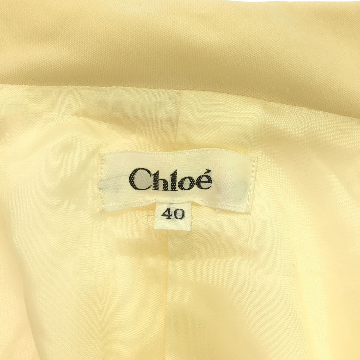 Chloe クロエ ウール100% テーラードジャケット 40 イエロー系 レディース