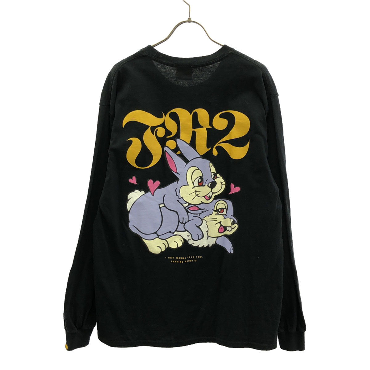 FR2 エフアールツー プリント柄 長袖 Tシャツ L ブラック ロンT バックプリント メンズ