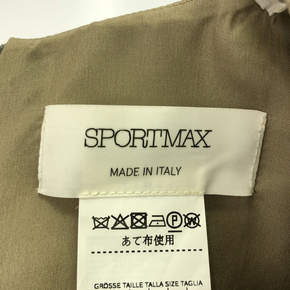 SPORTMAX スポーツマックス イタリア製 ノースリーブ ワンピース 42 ベージュ系 レディース