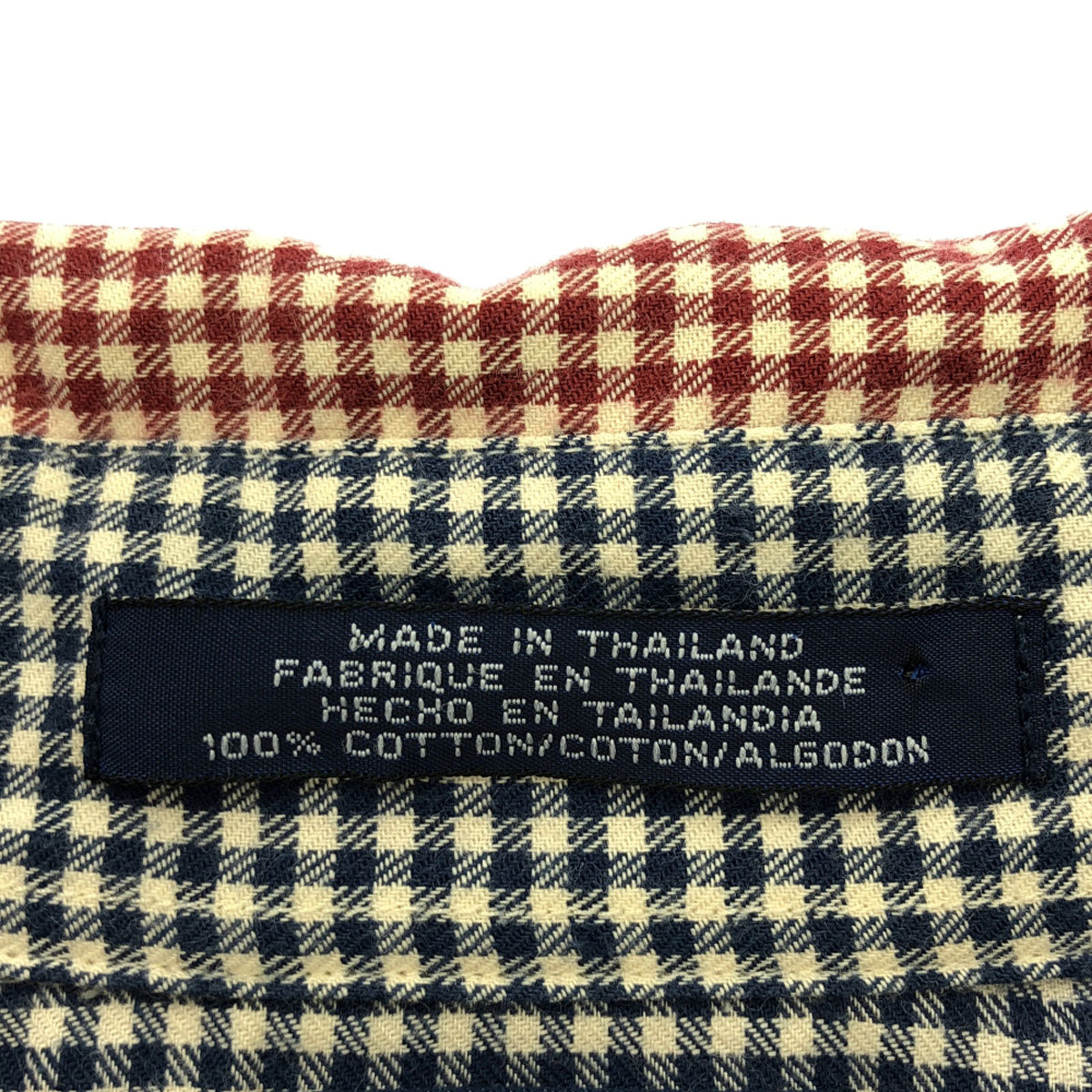 TOMMY HILFIGER トミーヒルフィガー 90s オールド フラッグタグ チェック柄 長袖 ボタンダウンシャツ S レッド×ホワイト メンズ