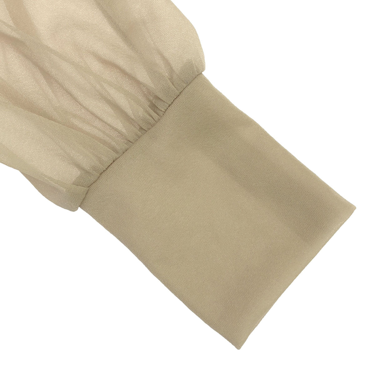 未使用 AMERI UNDRESSED アメリ 長袖 シースルー カットソー M グレージュ レディース