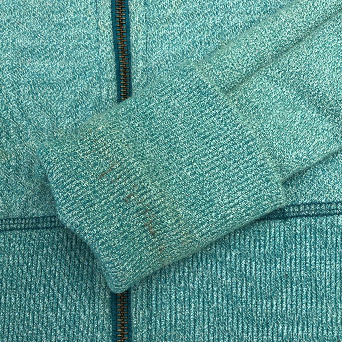 patagonia パタゴニア 54490SP14 ロゴ刺繍 長袖 クラウドスタックフーディー スウェット ジップパーカー M ライトブルー アウトドア サムホール レディース