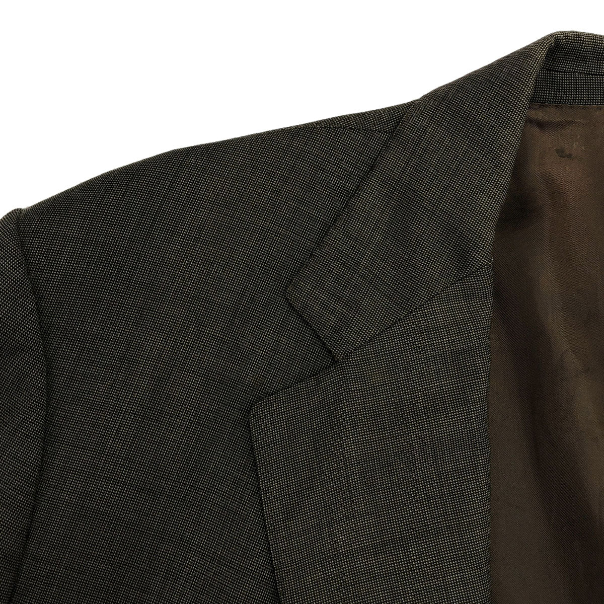 Ermenegildo Zegna エルメネジルド ゼニア テーラードジャケット ブラウン 肩パット入り メンズ