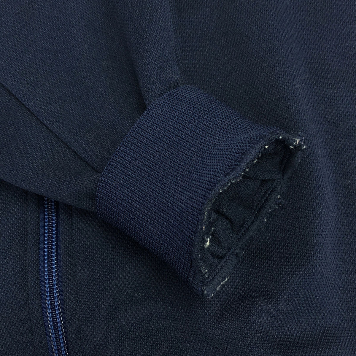 adidas アディダス 80s デサント製 ヴィンテージ トレフォイルロゴ 長袖 トラックジャケット 160 ネイビー系 ADJ-803 トレーニング ジャージ キッズ