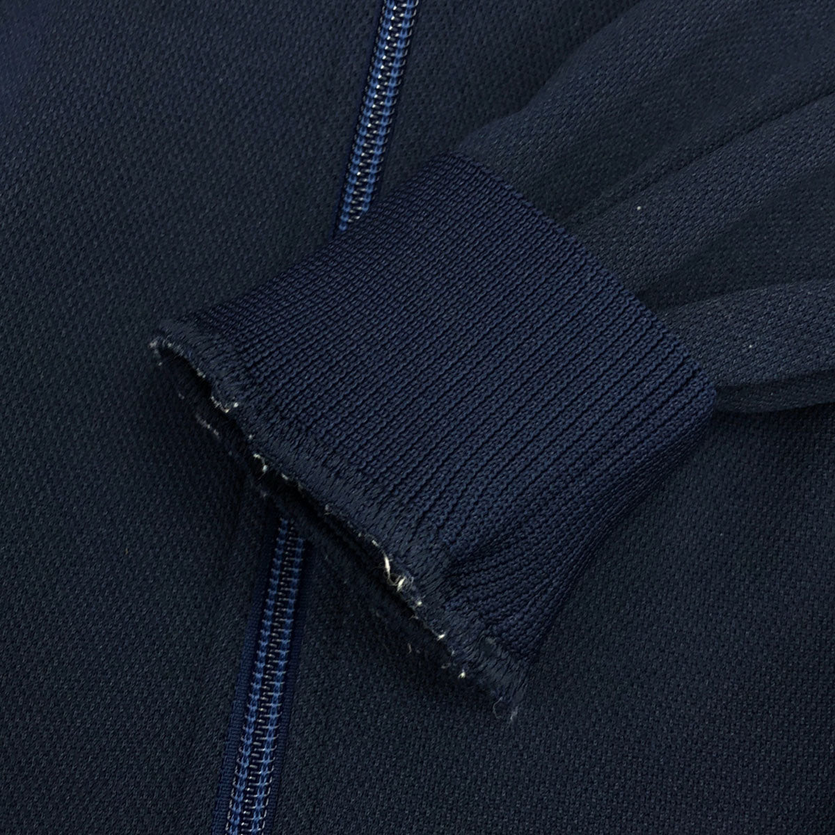 adidas アディダス 80s デサント製 ヴィンテージ トレフォイルロゴ 長袖 トラックジャケット 160 ネイビー系 ADJ-803 トレーニング ジャージ キッズ