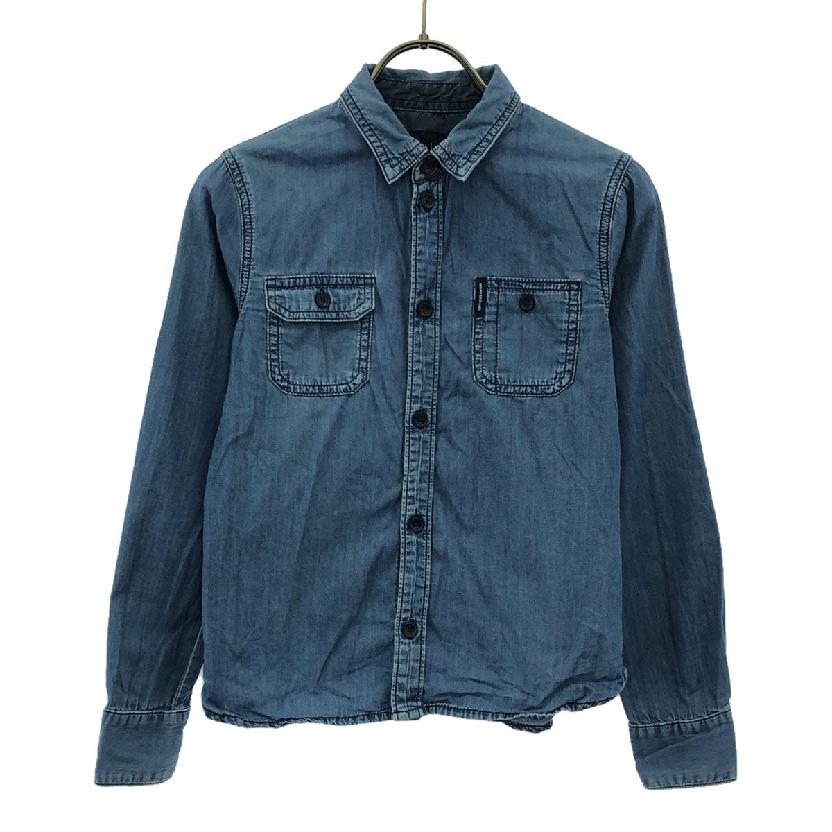 ARMANI EXCHANGE アルマーニエクスチェンジ 長袖 シャンブレーシャツ 10A142CM ブルー キッズ