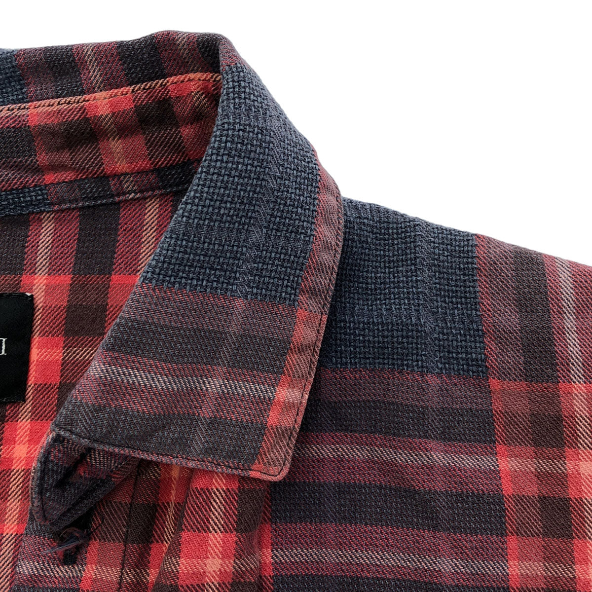 Emporio Armani エンポリオアルマーニ チェック柄 ロゴ刺繍 長袖 シャツ 10A レッド系 キッズ