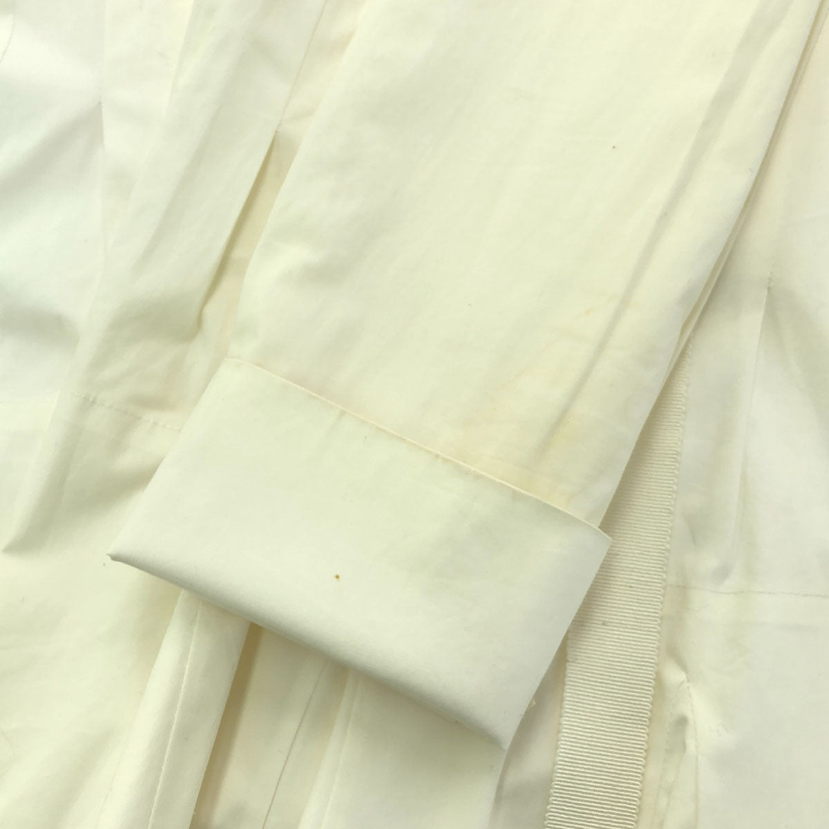 SCHUMACHER シューマッハ 長袖 ウエストリボン付き ブラウス L ホワイト シャツ レディース