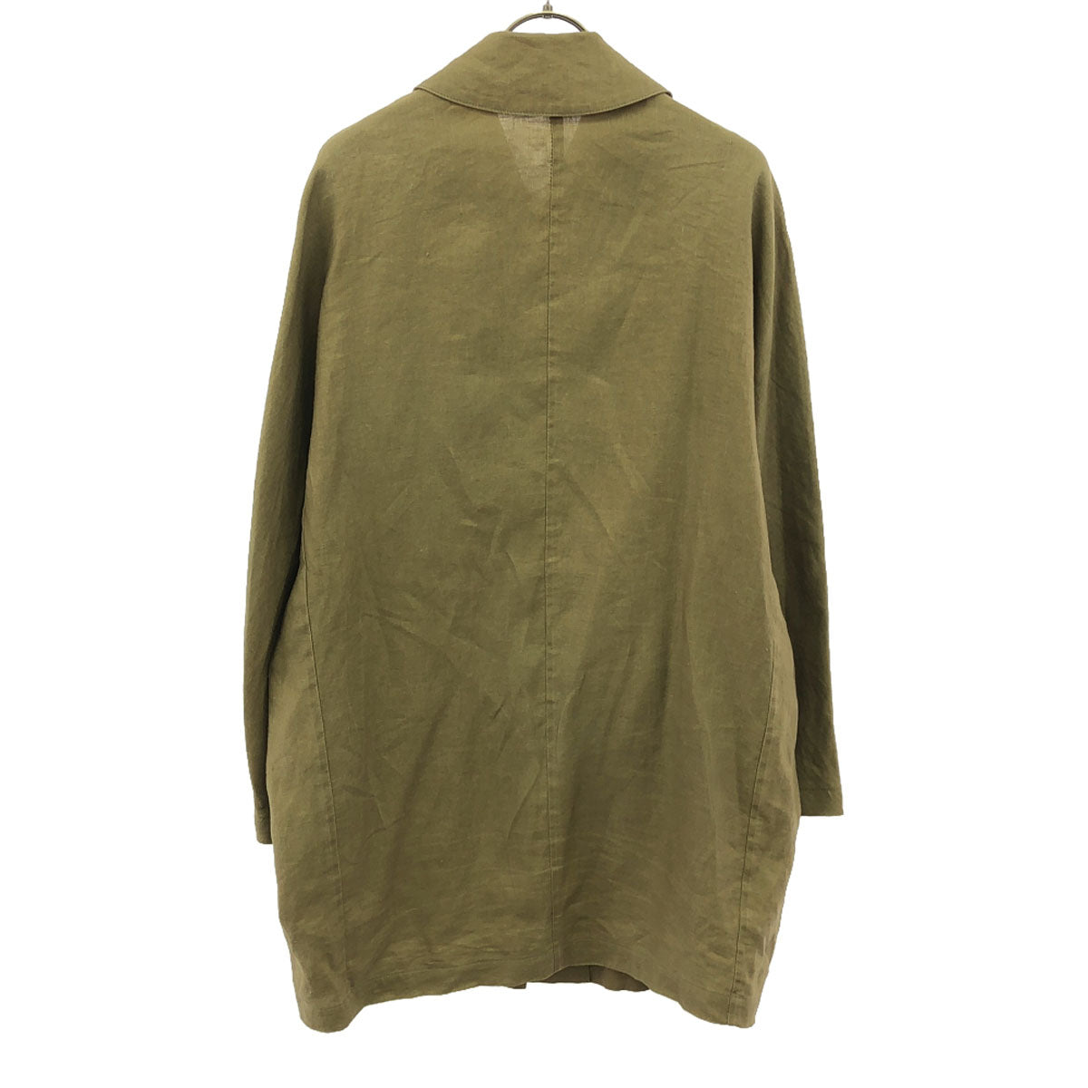 Mackintosh マッキントッシュ 英国製 リネン100％ ステンカラーコート 34 ブラウン レディース