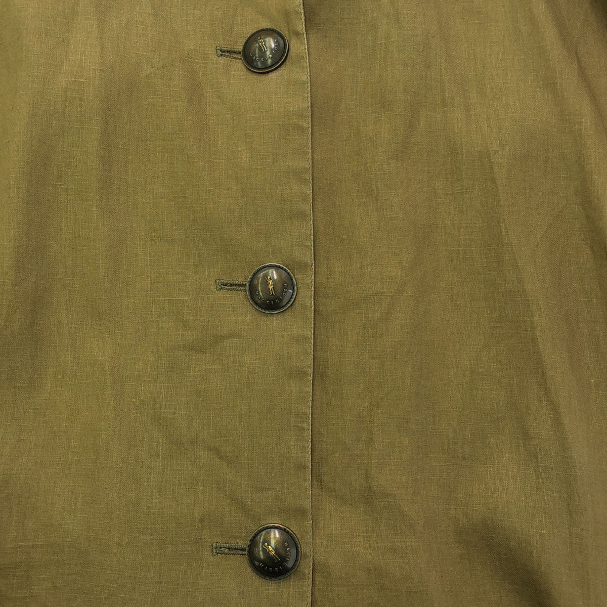 Mackintosh マッキントッシュ 英国製 リネン100％ ステンカラーコート 34 ブラウン レディース