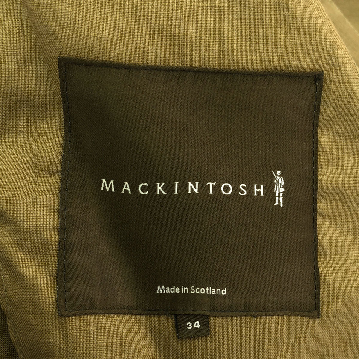 Mackintosh マッキントッシュ 英国製 リネン100％ ステンカラーコート 34 ブラウン レディース
