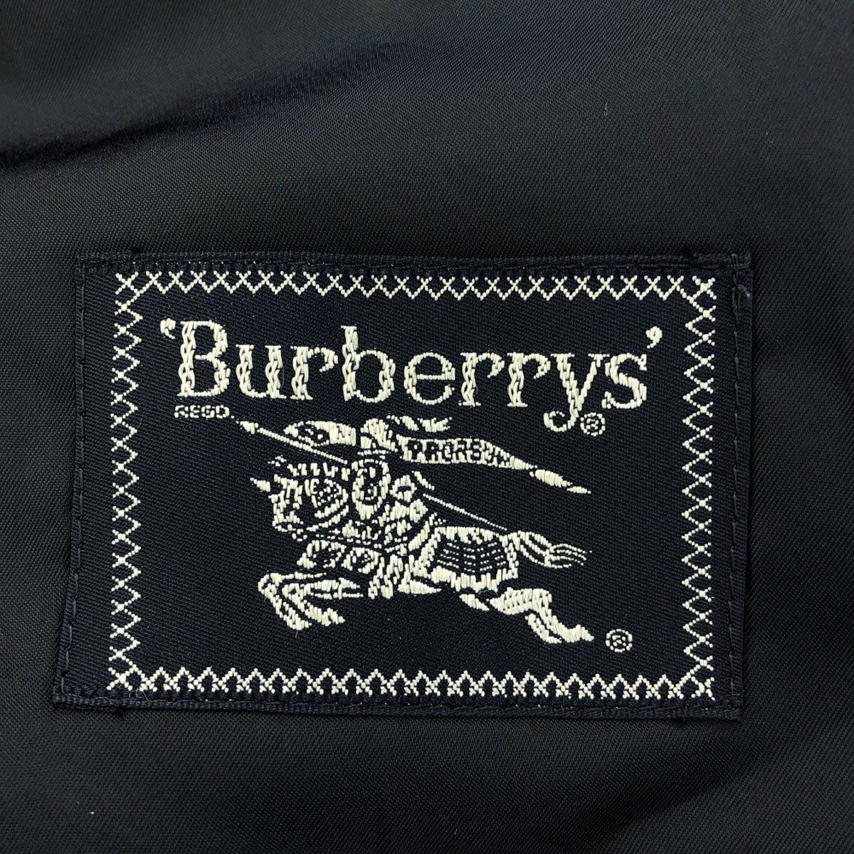 Burberrys バーバリーズ 90s ウール100％ オールド テーラードジャケット ネイビー 肩パット入り メンズ